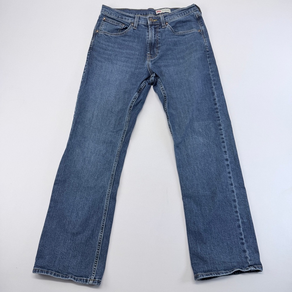 Wrangler Mens Relaxed Bootcut Jeans Medium Wash Blue Denim 30x30